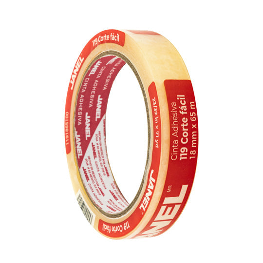 Cinta Adhesiva Janel Transparente de 18mm x 65m - 1 pieza